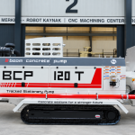 BCP S120T tracked stationary concrete pump for M&D in Italy — reference photo